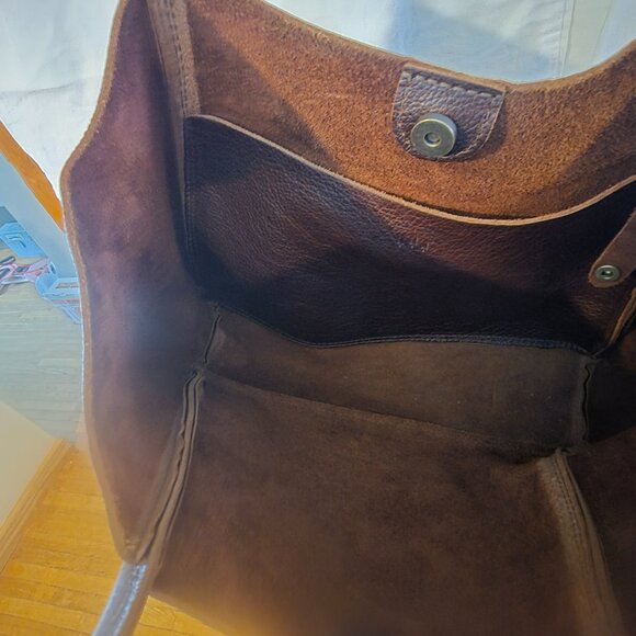 Portland Leather Large Verona Tote-Coldbrew - Picture 4 of 7